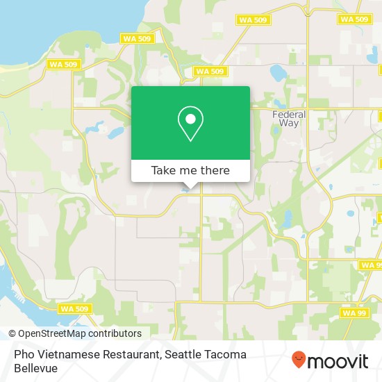 Mapa de Pho Vietnamese Restaurant, 2322 SW 336th St Federal Way, WA 98023