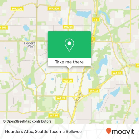 Mapa de Hoarders Attic, 33324 Pacific Hwy S Federal Way, WA 98003