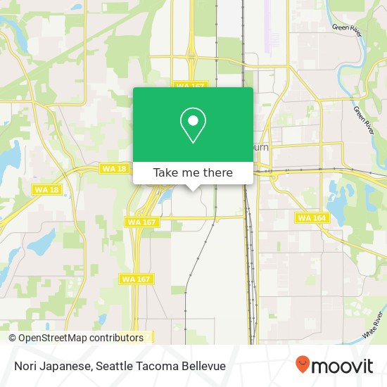 Mapa de Nori Japanese, Auburn, WA 98001