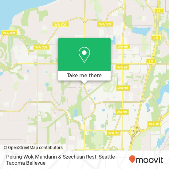 Mapa de Peking Wok Mandarin & Szechuan Rest, 32921 1st Way S Federal Way, WA 98003