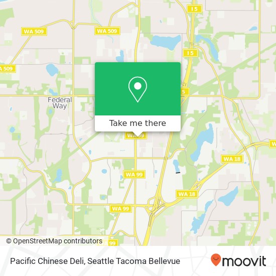 Mapa de Pacific Chinese Deli, 33100 Pacific Hwy S Federal Way, WA 98003