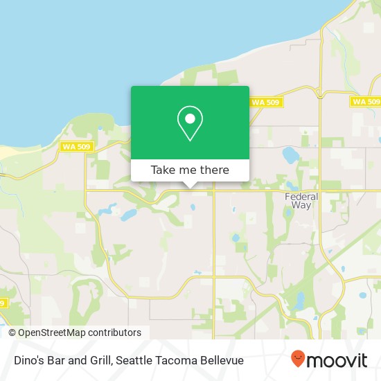 Mapa de Dino's Bar and Grill, Federal Way, WA 98023