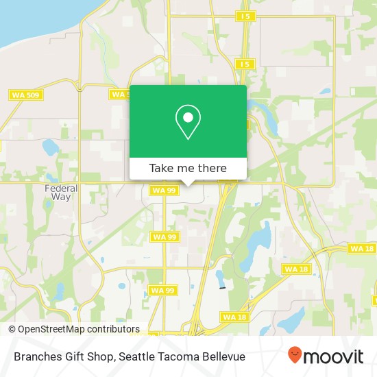 Mapa de Branches Gift Shop, S Commons Federal Way, WA 98003