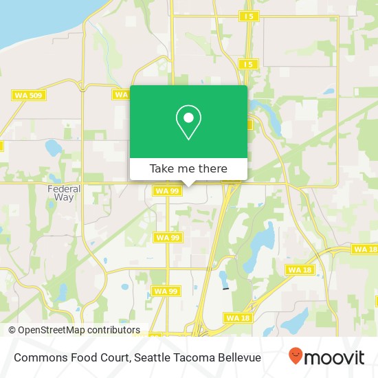 Mapa de Commons Food Court, S Commons Federal Way, WA 98003