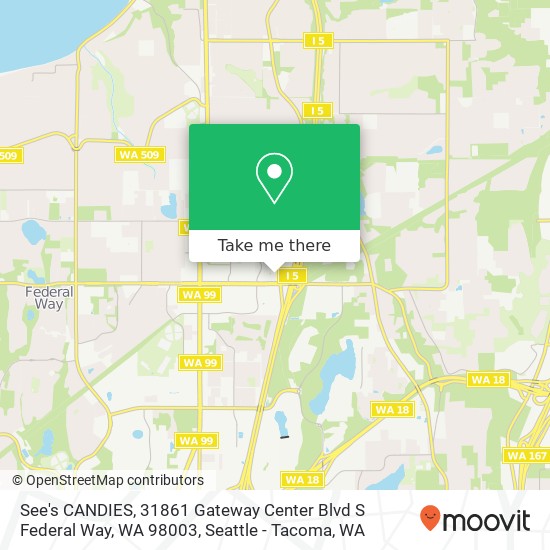 See's CANDIES, 31861 Gateway Center Blvd S Federal Way, WA 98003 map