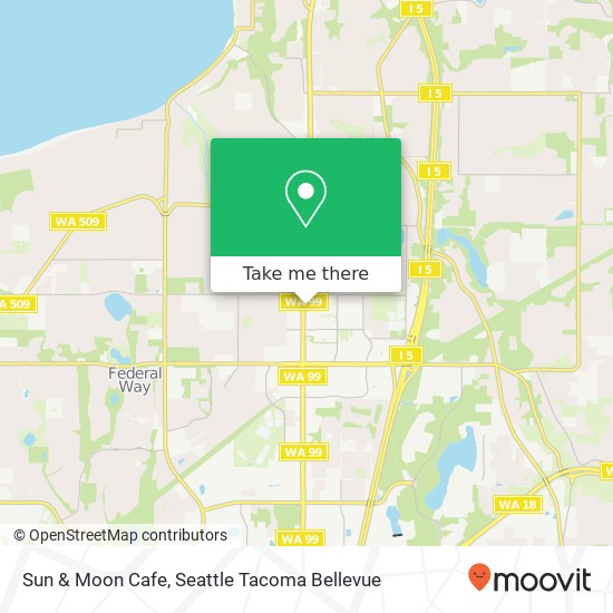 Mapa de Sun & Moon Cafe, 31248 Pacific Hwy S Federal Way, WA 98003