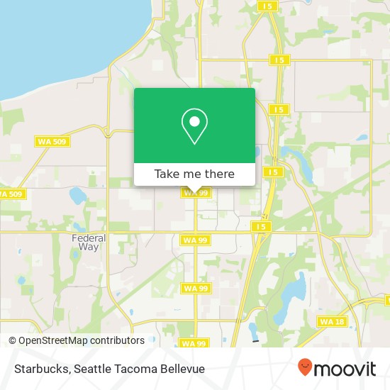 Mapa de Starbucks, 31325 Pacific Hwy S Federal Way, WA 98003