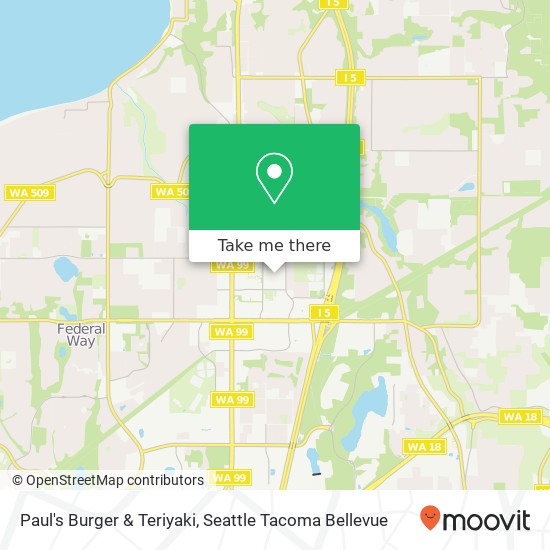 Mapa de Paul's Burger & Teriyaki, 2148 S 314th St Federal Way, WA 98003