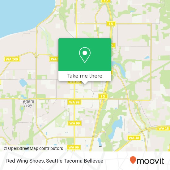 Mapa de Red Wing Shoes, 2016 S 314th St Federal Way, WA 98003