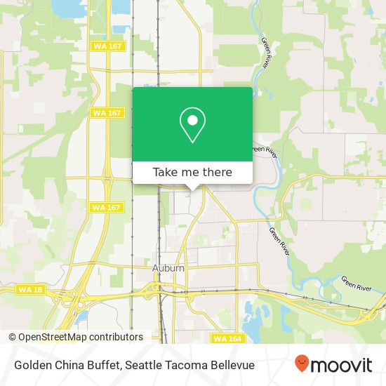 Mapa de Golden China Buffet, 502 15th St NE Auburn, WA 98002