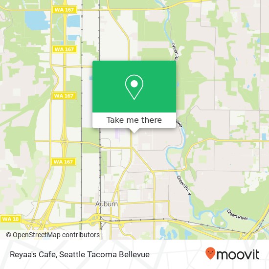 Mapa de Reyaa's Cafe, 1702 Auburn Way N Auburn, WA 98002