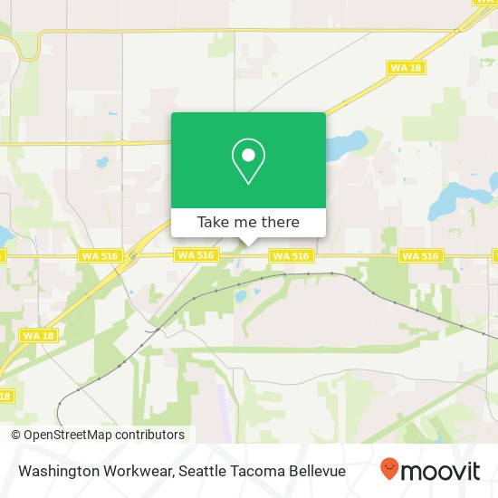 Mapa de Washington Workwear, 27081 185th Ave SE Kent, WA 98042