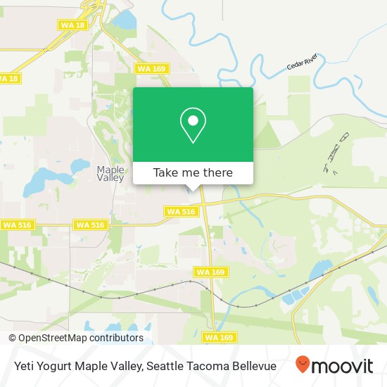 Yeti Yogurt Maple Valley, 26565 Maple Valley Black Diamond Rd SE Maple Valley, WA map