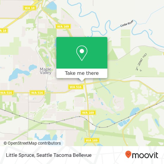 Mapa de Little Spruce, 23916 SE Kent Kangley Rd Maple Valley, WA 98038