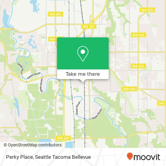 Mapa de Perky Place, 709 1st Ave S Kent, WA 98032