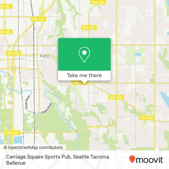 Carriage Square Sports Pub, 25626 102nd Pl SE Kent, WA 98030 map