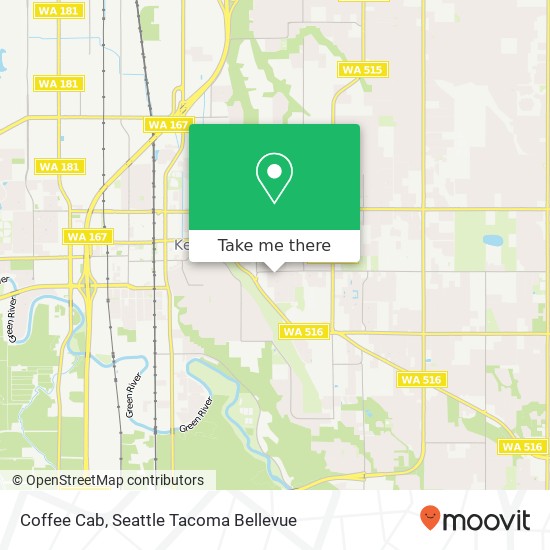 Mapa de Coffee Cab, 9623 S 248th St Kent, WA 98030