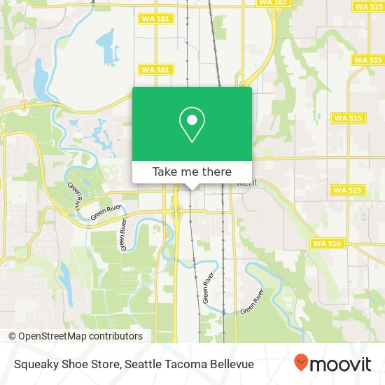 Mapa de Squeaky Shoe Store, 716 W Meeker St Kent, WA 98032