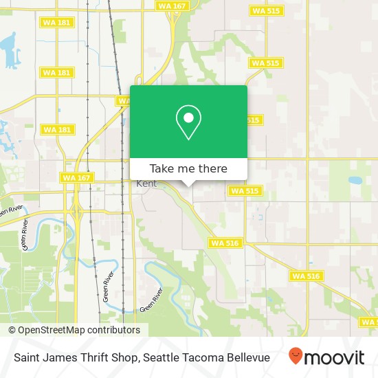 Mapa de Saint James Thrift Shop, 24447 94th Ave S Kent, WA 98030