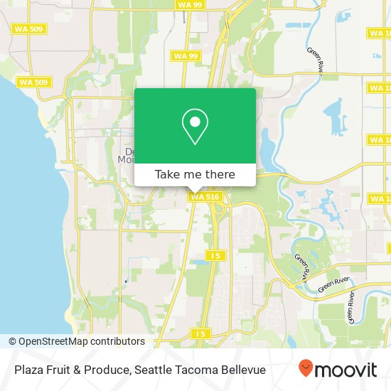 Mapa de Plaza Fruit & Produce, 23311 Pacific Hwy S Kent, WA 98032