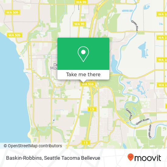 Mapa de Baskin-Robbins, 23267 Pacific Hwy S Kent, WA 98032