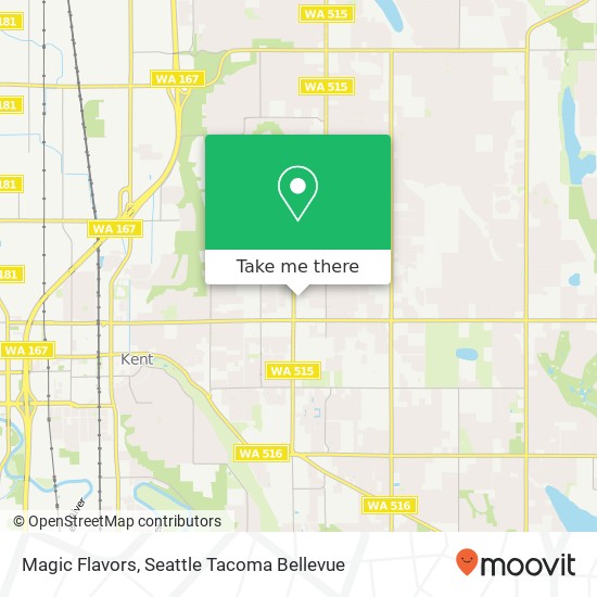 Mapa de Magic Flavors, 23636 104th Ave SE Kent, WA 98031