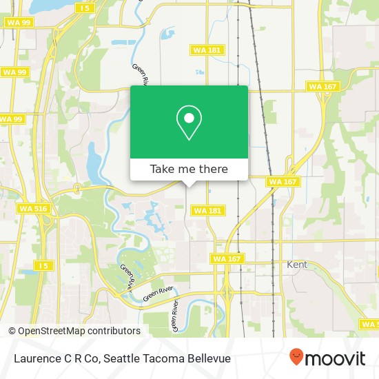 Mapa de Laurence C R Co, 23000 64th Ave S Kent, WA 98032