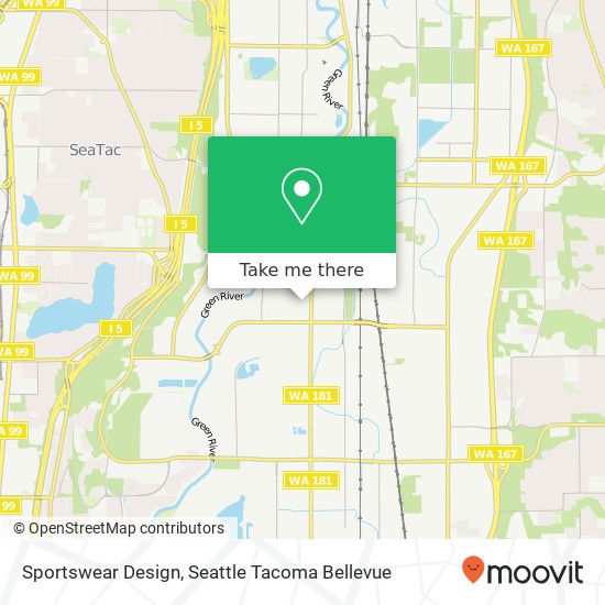 Mapa de Sportswear Design, 19226 66th Ave S Kent, WA 98032