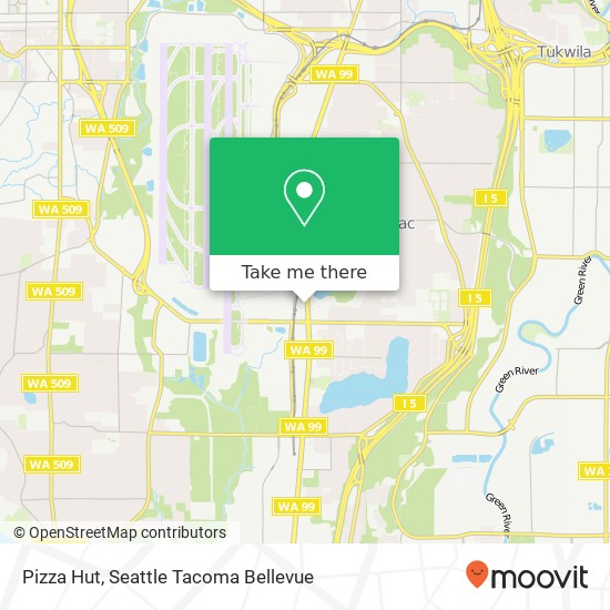 Mapa de Pizza Hut, 18605 International Blvd Seatac, WA 98188