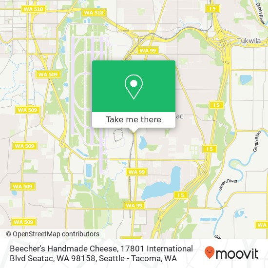 Mapa de Beecher's Handmade Cheese, 17801 International Blvd Seatac, WA 98158