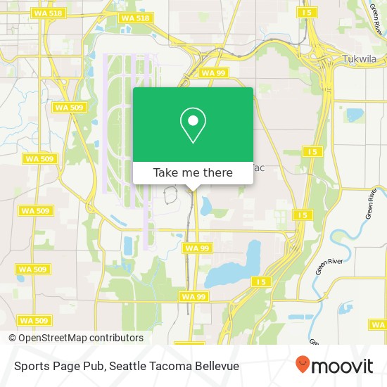 Mapa de Sports Page Pub, 17801 International Blvd Seatac, WA 98158