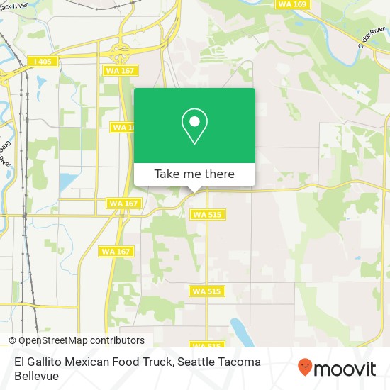 Mapa de El Gallito Mexican Food Truck, 10545 SE Carr Rd Renton, WA 98055