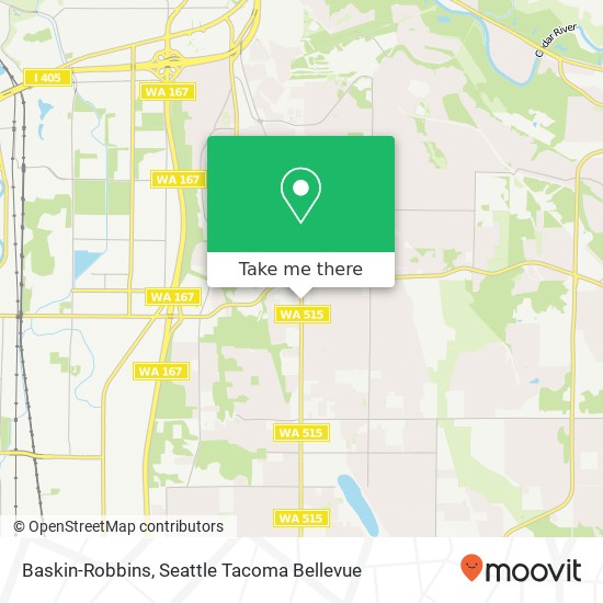 Mapa de Baskin-Robbins, 17819 108th Ave SE Renton, WA 98055