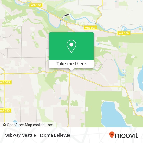 Mapa de Subway, 17320 140th Ave SE Renton, WA 98058