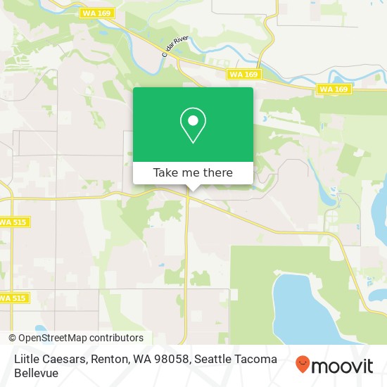 Mapa de Liitle Caesars, Renton, WA 98058