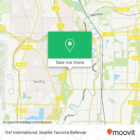 Mapa de Osf International, 17100 Southcenter Pkwy Tukwila, WA 98188