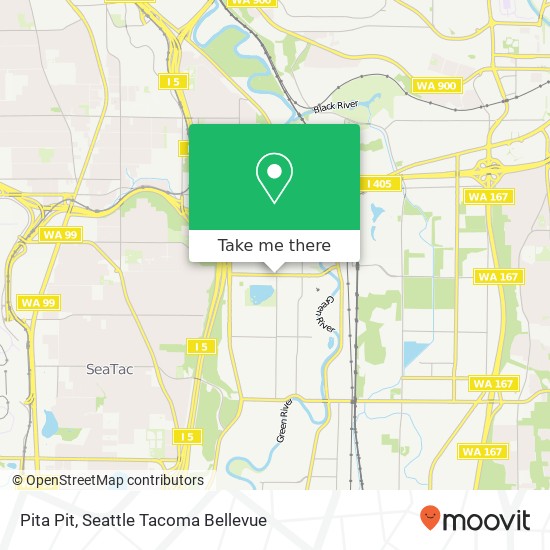 Mapa de Pita Pit, 381 Strander Blvd Tukwila, WA 98188