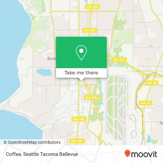 Mapa de Coffee, Burien, WA 98148