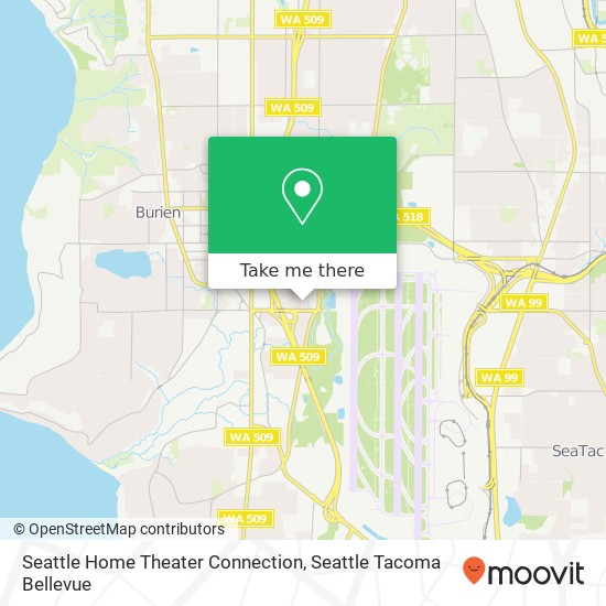 Mapa de Seattle Home Theater Connection, 15834 5th Ln S Seattle, WA 98148