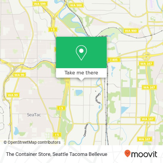 Mapa de The Container Store, 2437 Southcenter Mall Tukwila, WA 98188