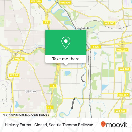 Mapa de Hickory Farms - Closed, 633 Southcenter Mall Tukwila, WA 98188