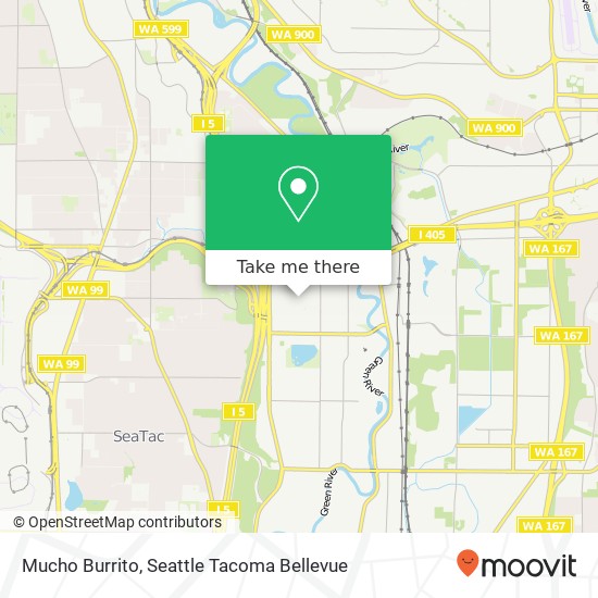 Mapa de Mucho Burrito, Tukwila, WA 98188