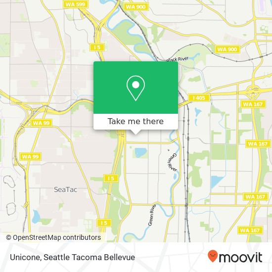 Mapa de Unicone, 633 Southcenter Mall Tukwila, WA 98188