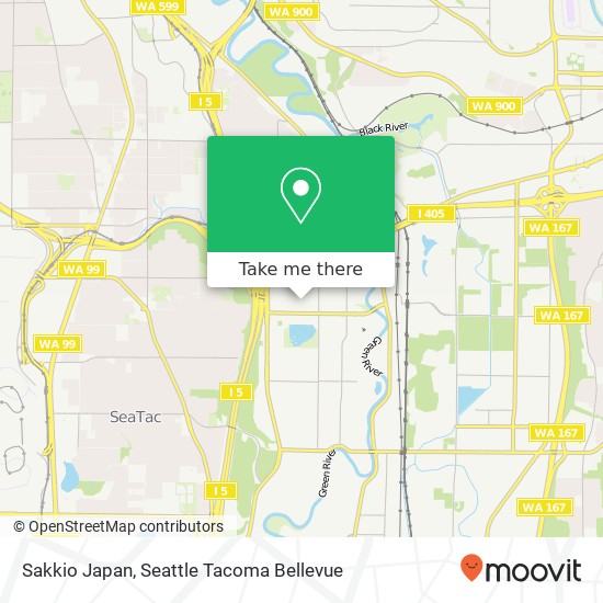 Mapa de Sakkio Japan, 896 Southcenter Mall Tukwila, WA 98188