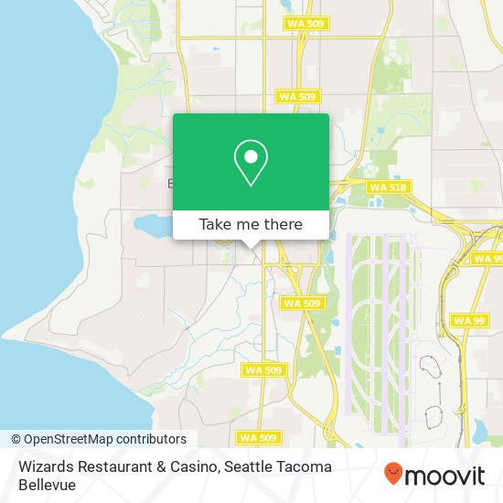 Wizards Restaurant & Casino, 15739 Ambaum Blvd SW Burien, WA 98166 map