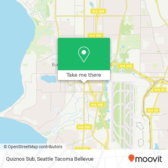 Mapa de Quiznos Sub, 15623 1st Ave S Burien, WA 98148