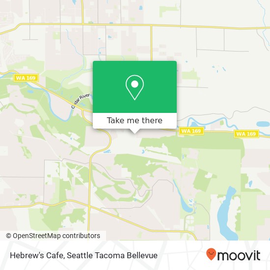 Mapa de Hebrew's Cafe, 15711 152nd Ave SE Renton, WA 98058