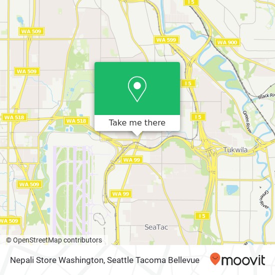 Mapa de Nepali Store Washington, 15245 International Blvd Seatac, WA 98188