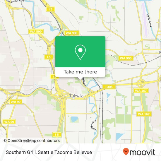 Mapa de Southern Grill, 14925 Interurban Ave S Tukwila, WA 98168