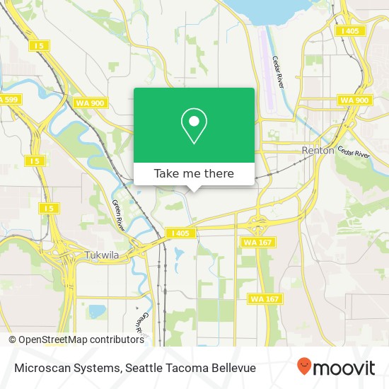 Mapa de Microscan Systems, 1201 SW 7th St Renton, WA 98057